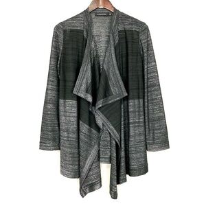 Misook Luxe Knit Shimmer Cardigan Women’s Size S Cascade Open Front Elegant